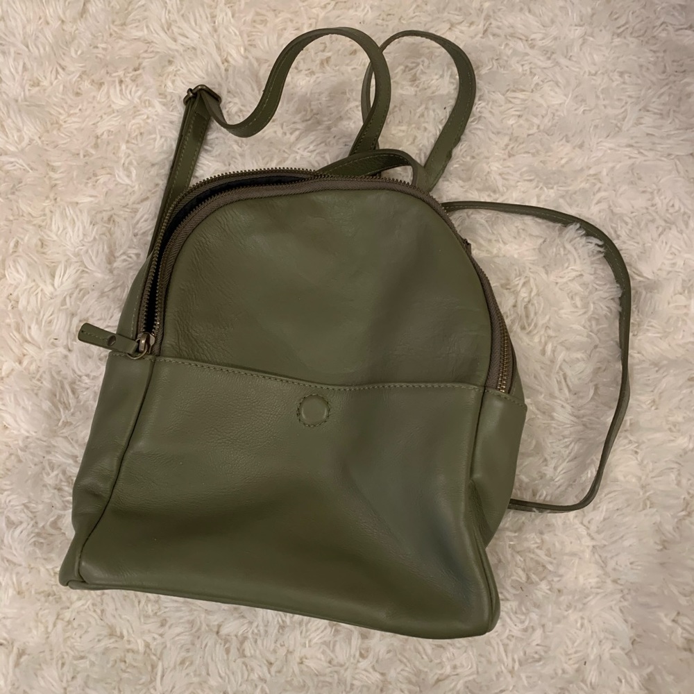 Green mini backpack